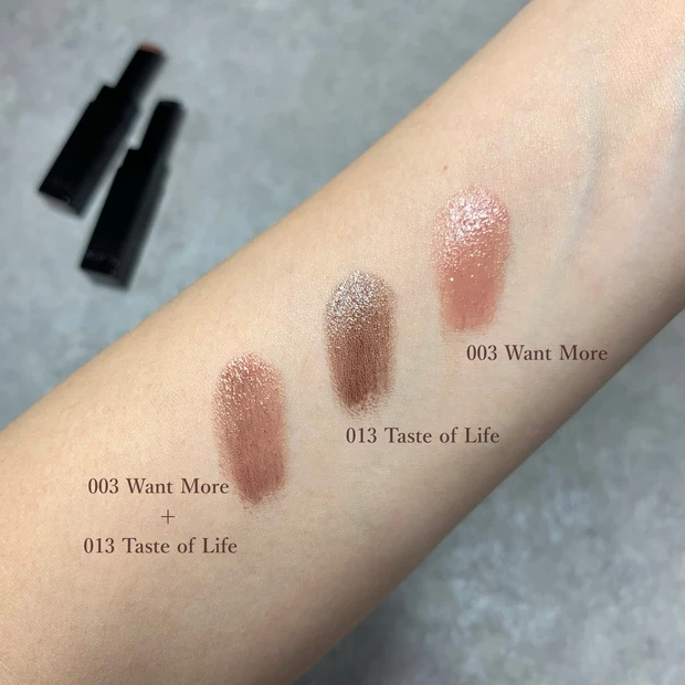 アディクション新作リップ グレイズドボム 003と013を比較レビュー