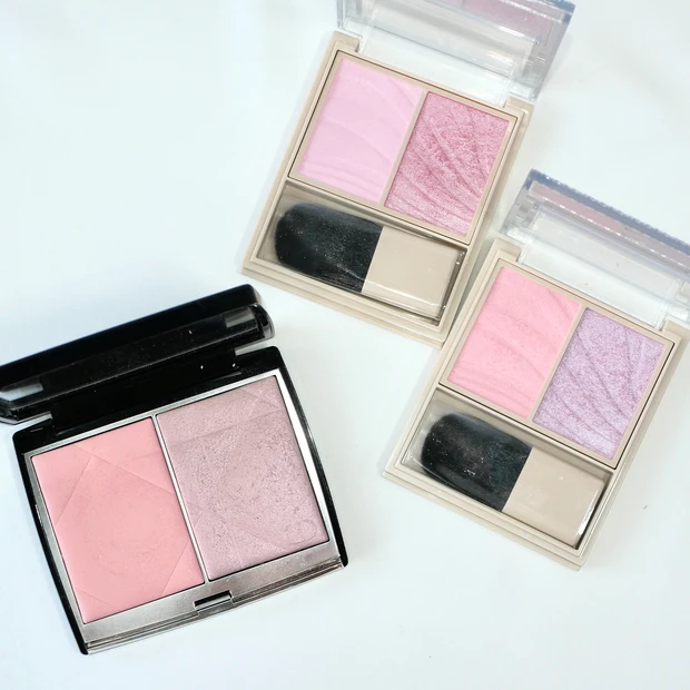 ディオールショウ ルージュブラッシュ カラー&グロウ 287ディオラムール ヴィセのチークと比較