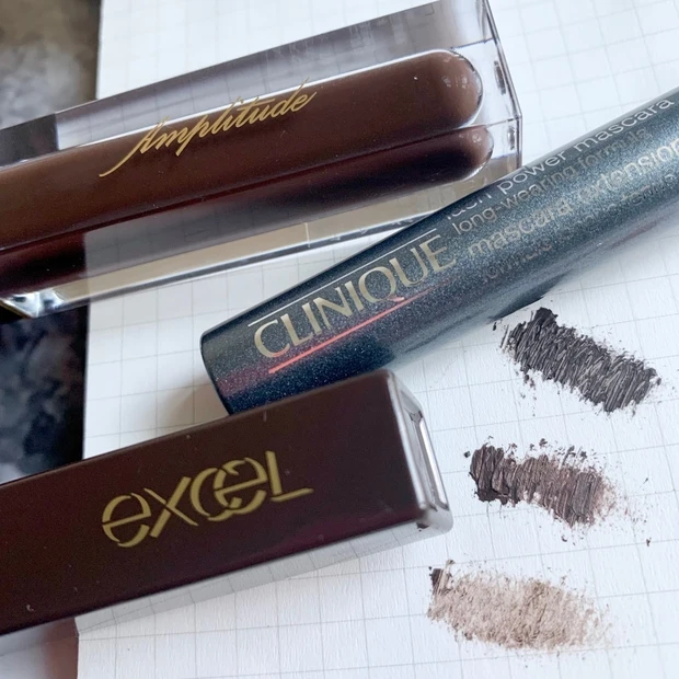 カラーマスカラ ブラウンマスカラ Amplitude clinique excel エクストラボリュームカラーマスカラ ダークブラウン ダークチョコレート ウォルナットブラウン
