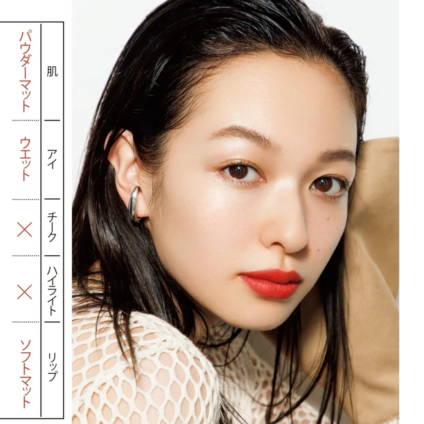 岡田知子さんの質感メイク！ マット×ウエットの2質感だけでモードな秋の表…