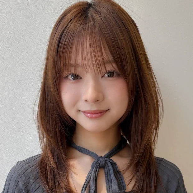 【内巻きミディアムレイヤー】手ぐしでハネずにまとまる！ ひし形シルエットの小顔ヘア