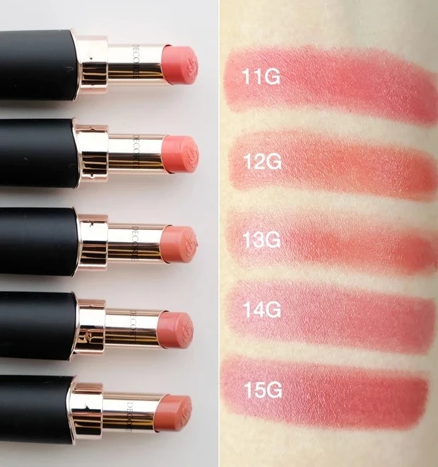 ルージュデコルテ クリームグロウのスウォッチ 11Gから15G