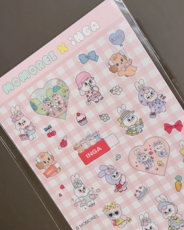 INGA インガ MOMOREI モモレイ コラボ コスメ 韓国 Qoo10 キーリング 可愛い うさぎ リップ ティント ブルベ