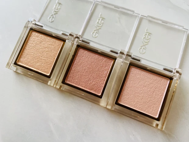 プチプラコスメ【エクセル(excel)】に桃をイメージしたピンクカラーのアイシャドウ、限定3色が仲間入りしました♪_2_2