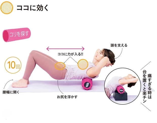 背中をあてローリング