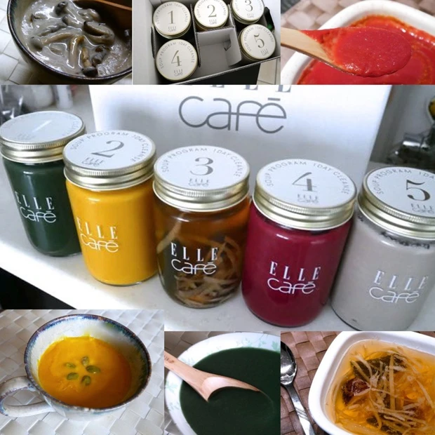 一日を5種類のスープで過ごすスープクレンズプログラム。年末年始に体をリセット。 ELLE café「ワンデイスーププログラム」添加物・化学調味料不使用の美しいベジブロススープで胃腸をクレンズ!