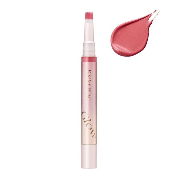 プチプラリップ ブルベ冬 キスミーフェルム 紅筆リップグロウ 01