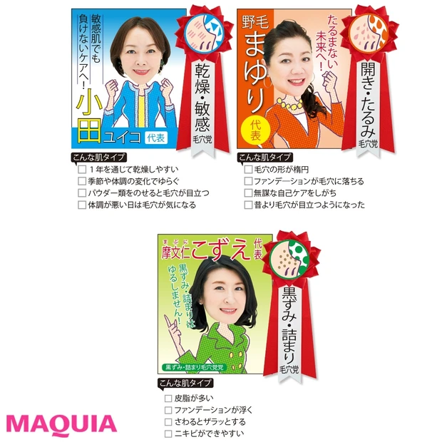 【開きたるみ毛穴・乾燥敏感毛穴・黒ずみ詰まり毛穴】タイプ別正解ケア術