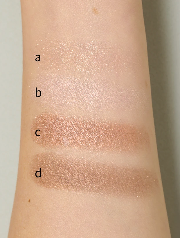 クリスマスコフレ 2025　コスメデコルテ　スキンシャドウ デザイニング パレット ETERNAL BLOOMのスウォッチ