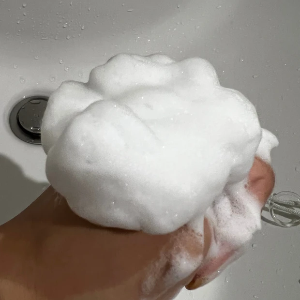 ね？きめ細かい泡がもこもこでしょう？