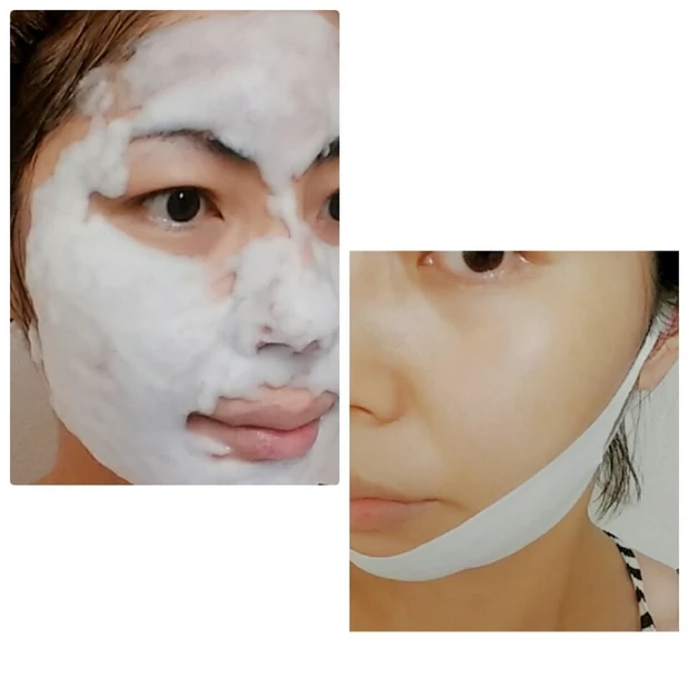 簡単！混ぜなくて良い一剤式炭酸パック&フェイスライン専用マスク