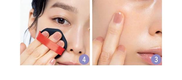 肌を柔らかくしてから徹底的に埋め隠す How to-2