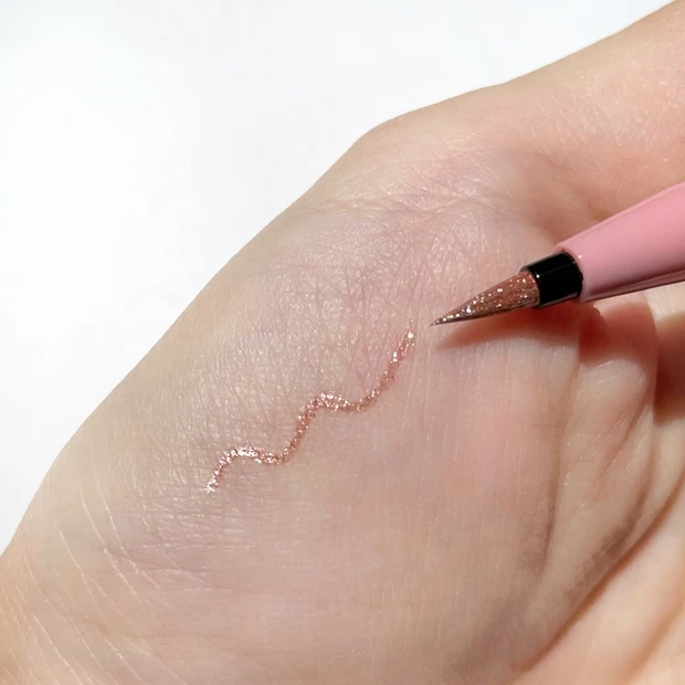 ヒロインメイク　プライムリキッドアイライナー　リッチジュエル　シェリーピンク　スウォッチ