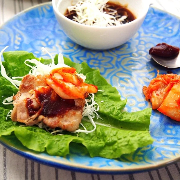 薄切り豚肉とキャベツで「おうちで簡単サムギョプサル」♪