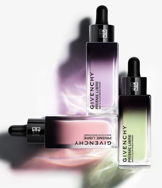 ジバンシイ プリズム・リーブル・ケア＆カラー・セラム・プライマー パープル ピンク グリーン