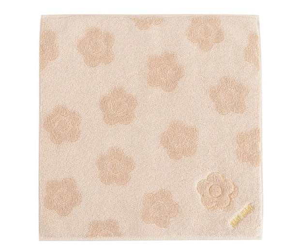 ハンカチ プレゼント おすすめ タオル マリークワント セイムトーンデイジー ミニタオル(ベージュ)