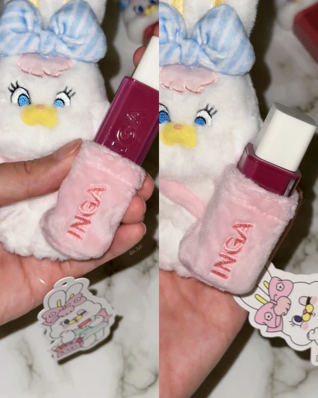 INGA インガ MOMOREI モモレイ コラボ コスメ 韓国 Qoo10 キーリング 可愛い うさぎ リップ ティント ブルベ