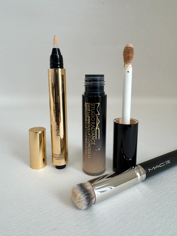 コンシーラー　ラディアント タッチ 0   イヴ・サンローラン・ボーテ　スタジオ ラディアンス 24 ルミナス コンシーラー NC10　#270S ミニ ラウンド スラント ブラシ　M•A•C