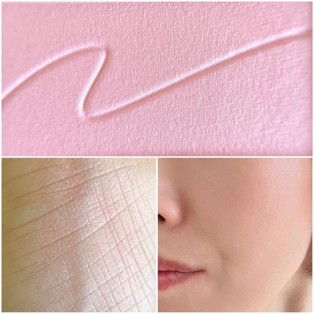 セザンヌ チーク チークブラッシュ 04 ピュアピンク イエベ スウォッチ