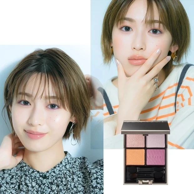 【白石 聖の春新色メイク】北原 果さんが実践! ルナソルのアイパレ1つでオレンジ&ピンクメイク