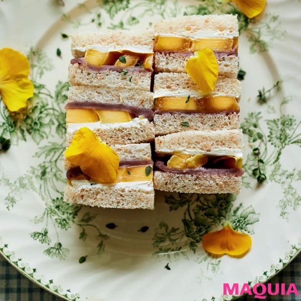 ダイエッターも食べられる! マスカルポーネとこしあんのマンゴーサンド