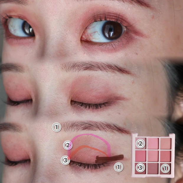 アイメイク　塗り方