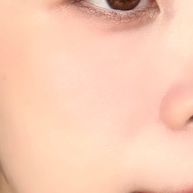 2aN デュアルチーク 11 ジューシーピーチを頬に塗った仕上がり写真