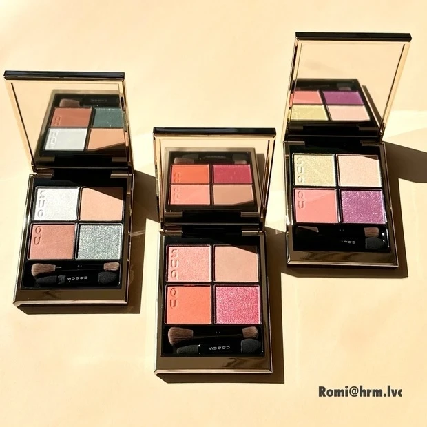 マキアインフルエンサーRomiさん　SUQQU（スック） シグニチャー カラー アイズ 12胡株染 -KURUMIZOMEと13 爛漫染 -RANMANZOMEと122 春風染 -HARUKAZEZOME［限定色］をレビュー