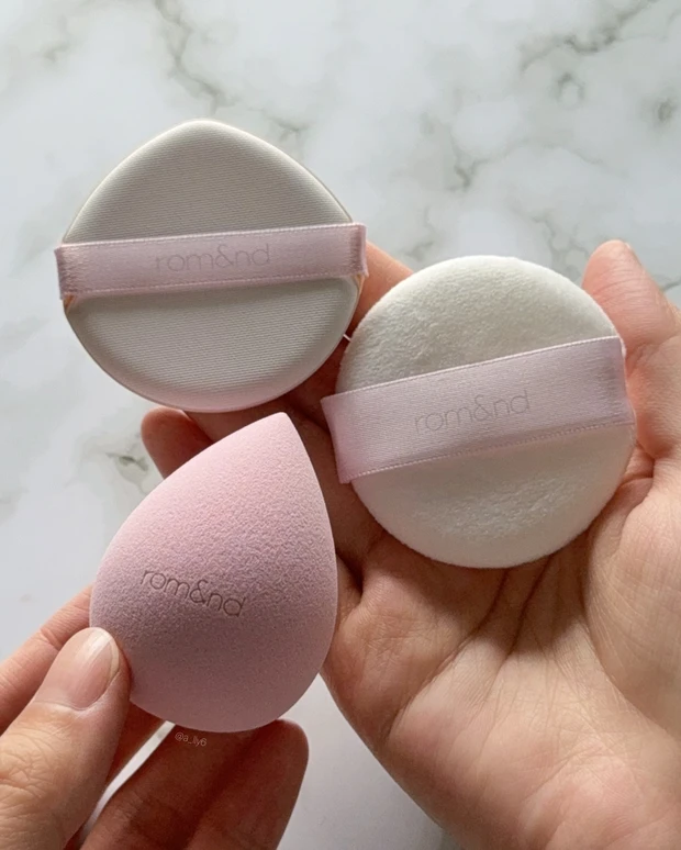 ロムアンド 韓国 romand rom&nd メイク ツール 道具 パフ ブラシ ドンキ 限定 日本 プチプラ ピンク