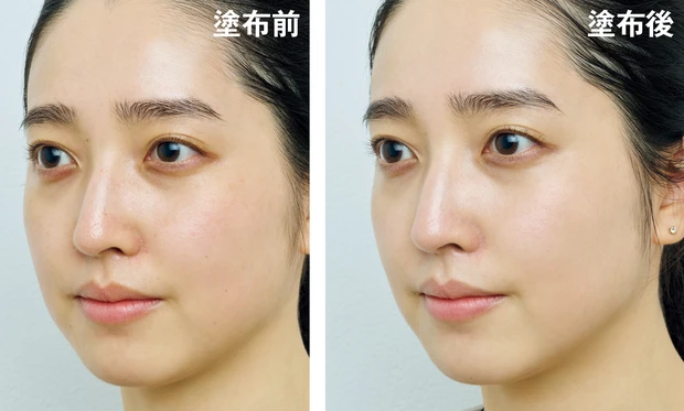 マキア ブライトニング・UVグランプリ コントロールカラーUV部門2026 シュウ ウエムラ　アンリミテッド ブロック:ブースター アドバンスト ビフォーアフター