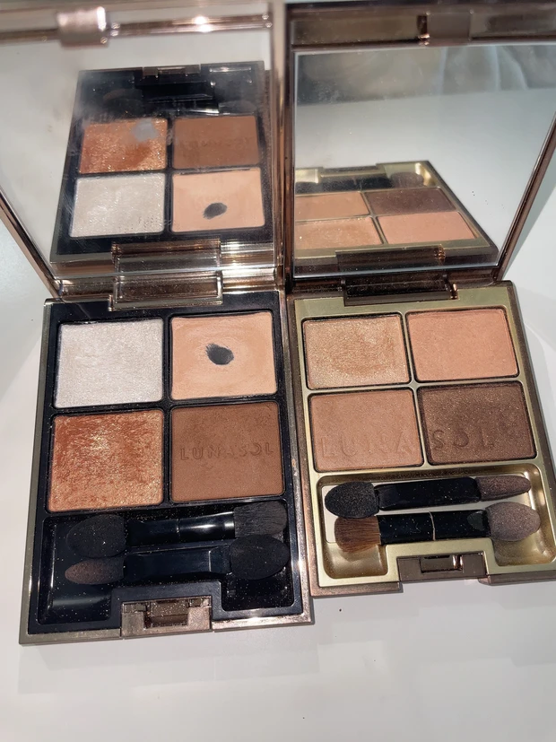 【ルナソル価格改定】スキンモデリングアイズ01・アイカラーレーション15のベージュアイシャドウ比較|色の違い、おすすめは?_9