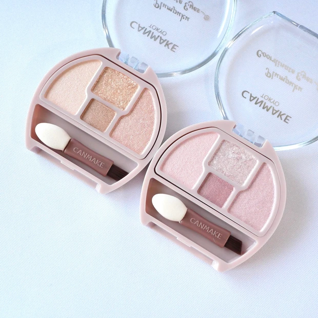 キャンメイク(CANMAKE)プランぷくコーデアイズ 01 アプリコットプランぷく 02 サクラプランぷく