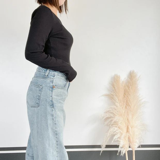 GU クロップド丈トップス 着回しコーデ