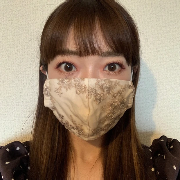 mysty woman フローラル刺繍マスク