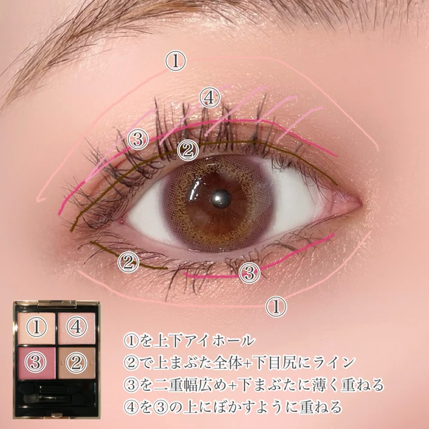 ルナソル アイカラーレーション N 02 ビターロマンス アイメイク