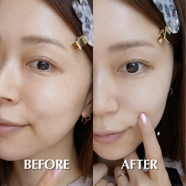 2025年9月5日発売のアディクション ザ ファンデーション リフトグロウ 新色 000 ポーセリンを塗ってみた写真