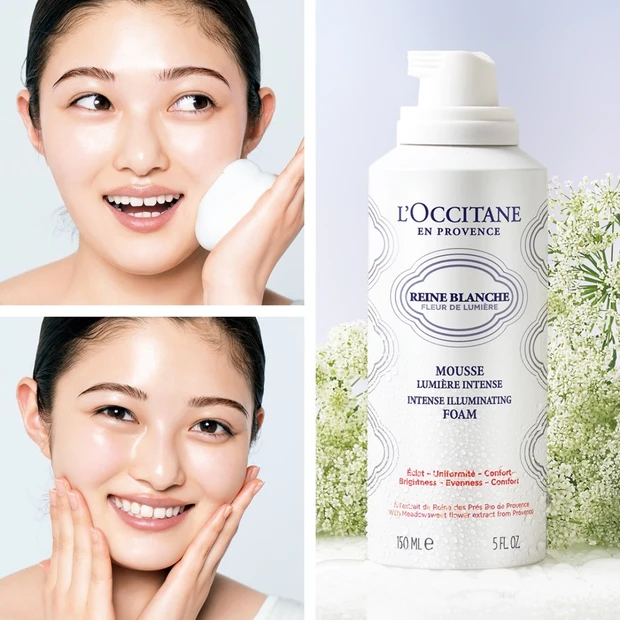 乾燥や古い角質による春先の角層濁りに。進化したロクシタンのふわふわ泡洗顔…