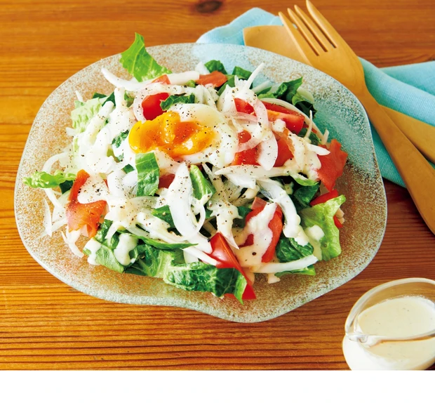 新玉ねぎのシーザーサラダ