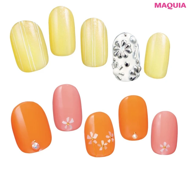 初夏のムードにピッタリのジューシーな”シトラスカラーネイル”