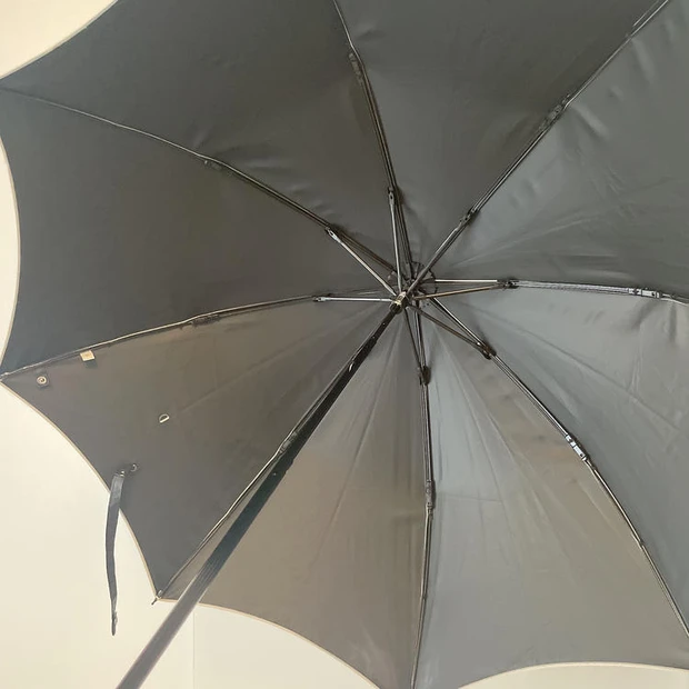 芦屋ロサブラン 2段折り プレーン 曲がり竹手元日傘