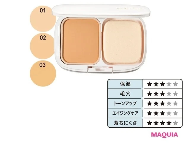 media luxe パウダーファンデーション 全3色 各¥2200(編集部調べ)