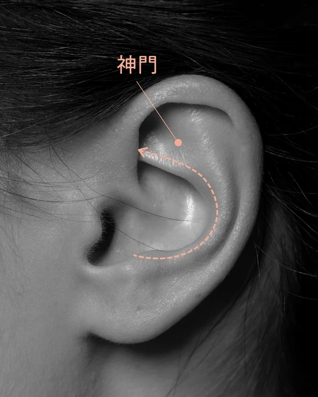 耳ツボマッサージ　自律神経