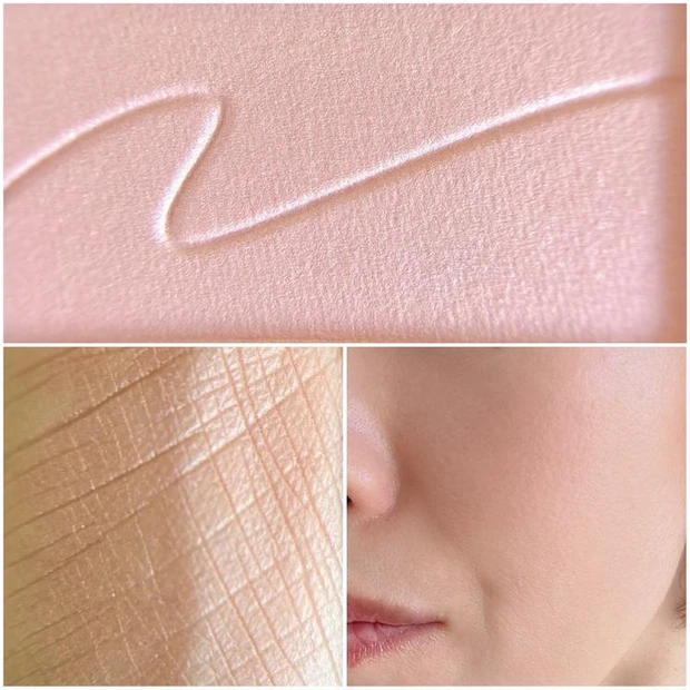 セザンヌ チーク　チークブラッシュ 02シナモンブラウン イエベ スウォッチ