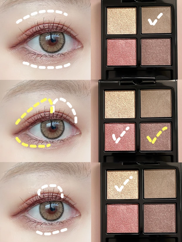 アイメイクプロセス、アイメイクやり方、デパコス