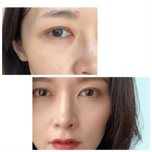 MAQUIA７月号表紙メイクのBefore、After