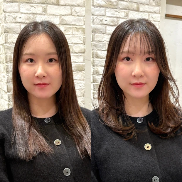 面長 ヘアスタイル 髪型 似合う