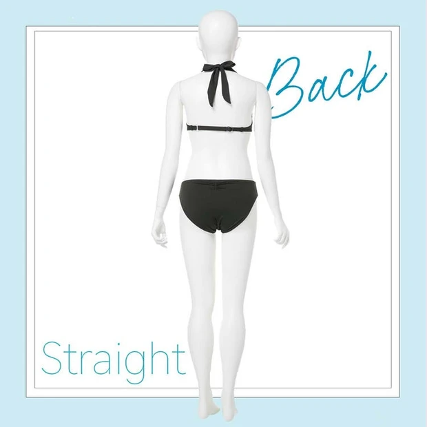 骨格ストレートタイプにおすすめの水着 3. シンプルで安定感のあるホルターネック バック