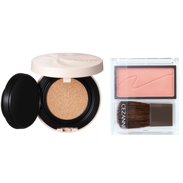 【セザンヌ】人気の血色チークからピンク系コーラルが登場！ クッションファ…