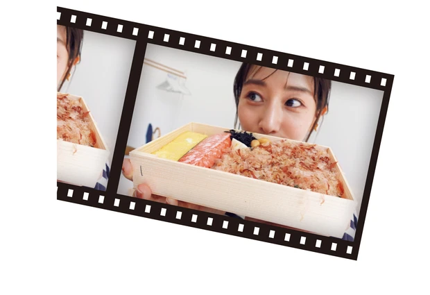 大好きなお弁当にテンションアップ