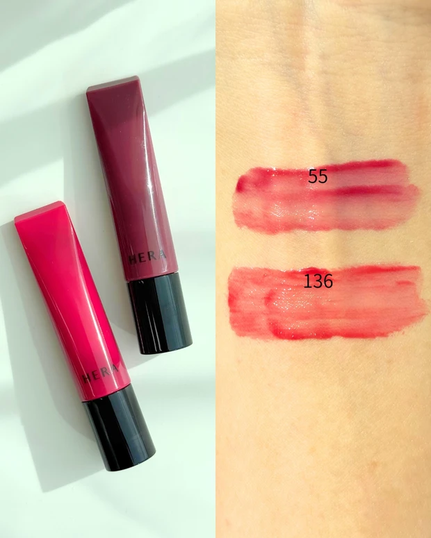 HERA　ヘラ フルーティーグラムティント ブルベ冬 おすすめ 55 パープルラム 136 コールドベリー ブルベ冬 おすすめ スウォッチ